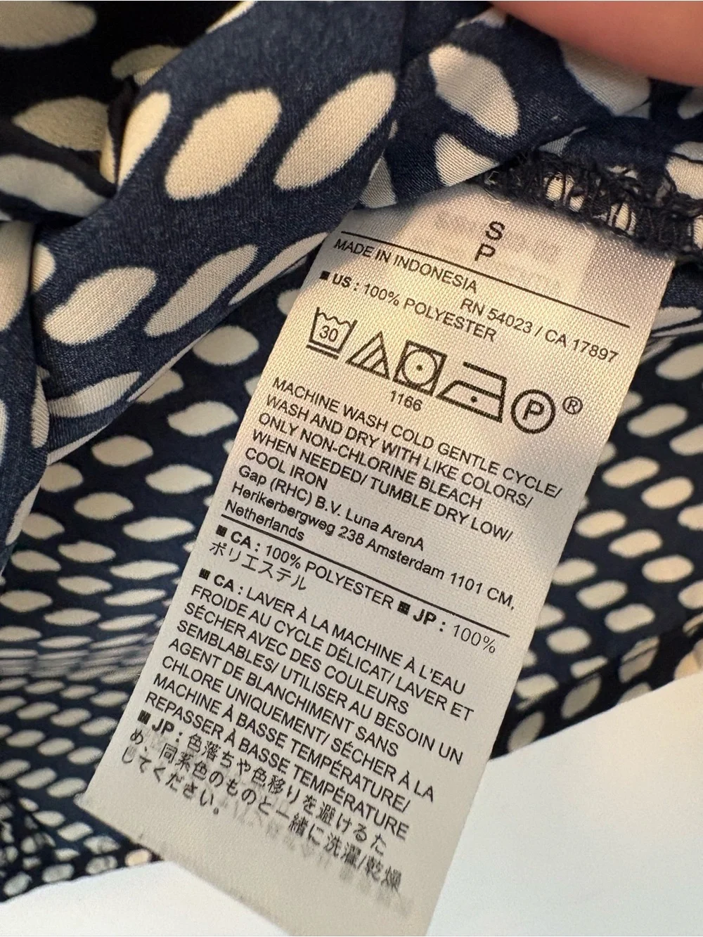 Banana Republic Black and White Geometric Short-Sleeve Top